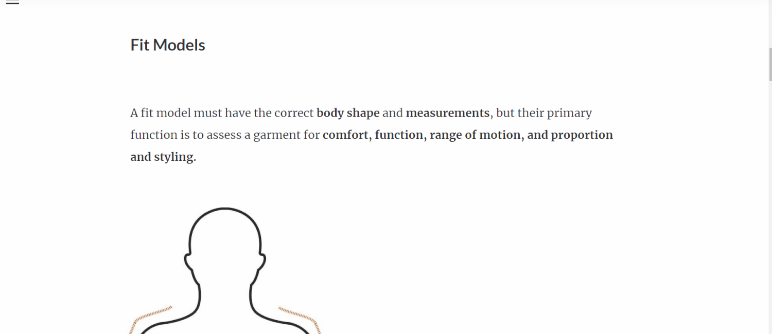 Content about fit models